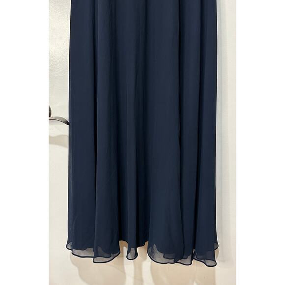 Betsy & Adam Women's Beaded Navy Gold Gown Size 10 Petite NWT Elegant Formal - Picture 8 of 16